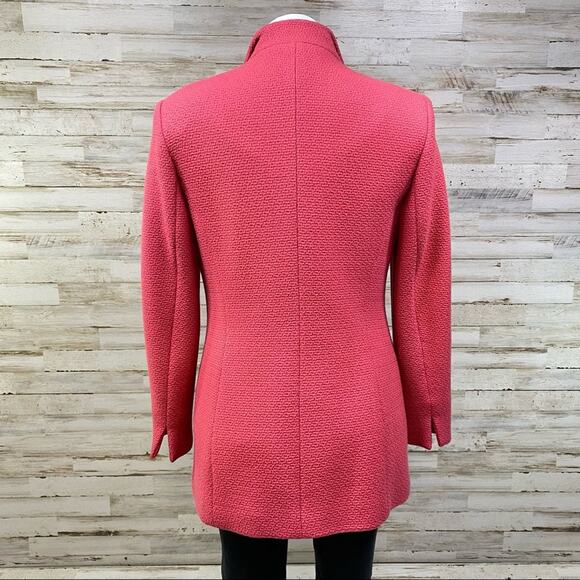 Talbots Tweed Wool Coat Jacket Womens Size 4 Coral Retro Classic Traditional - Picture 9 of 14